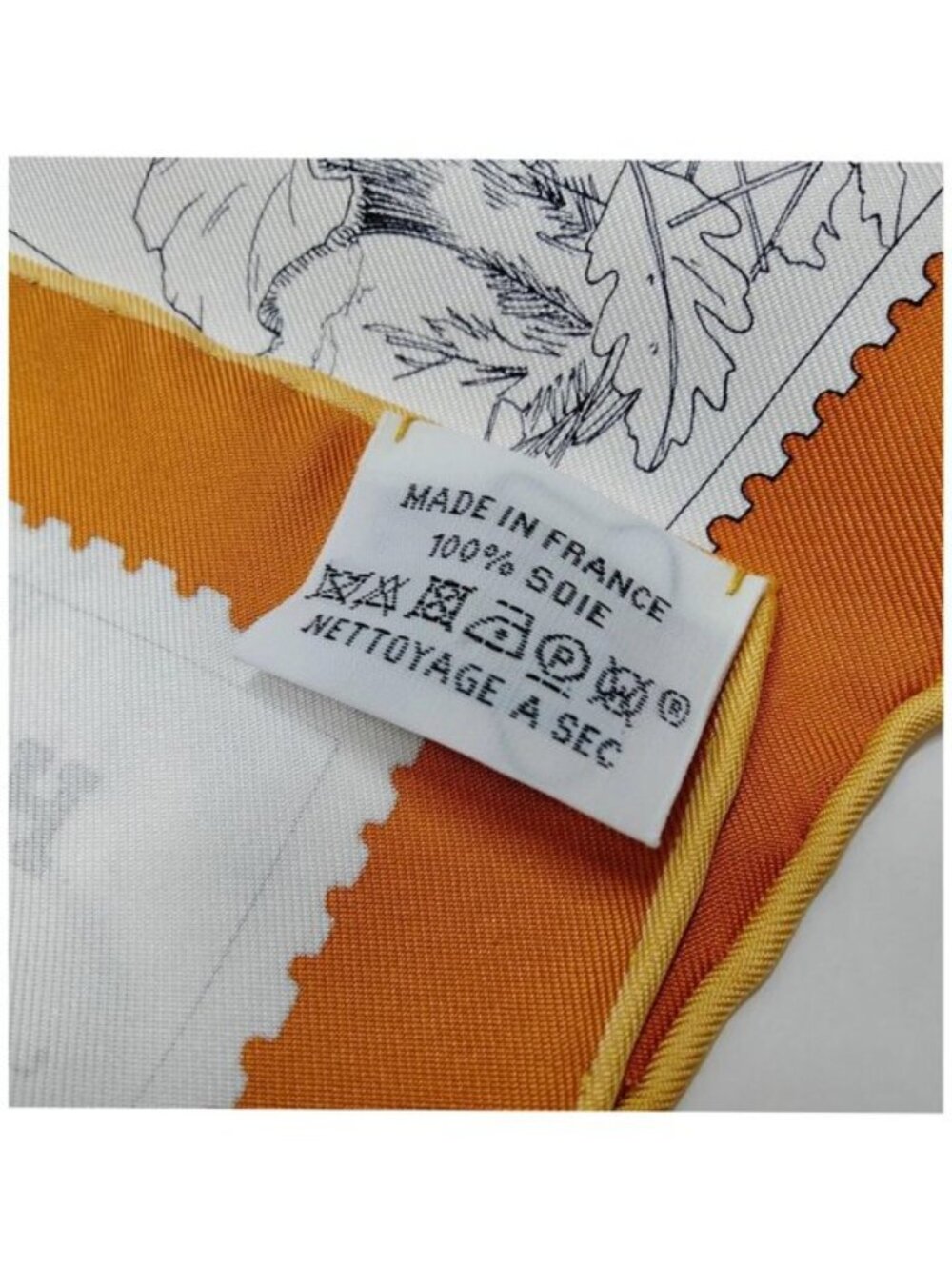 Hermes Le Philatéliste du Faubourg Silk Scarf Orange - Picture 9 of 10